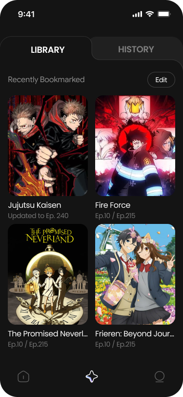 ShonenManga library screen